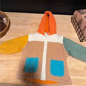 Colorful Kids Hooded Puffer Jacket